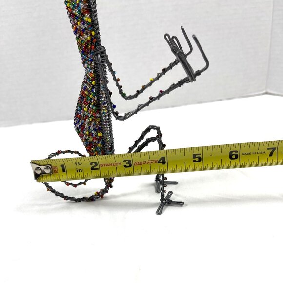 African Wire Beaded Wire Chameleon Business Card Pen Pencil Holder South Africa - Picture 10 of 10